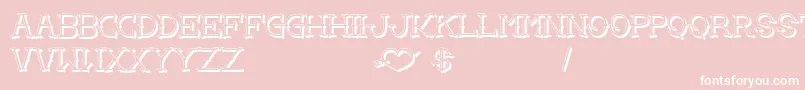 LoveYouMomShadow Font – White Fonts on Pink Background