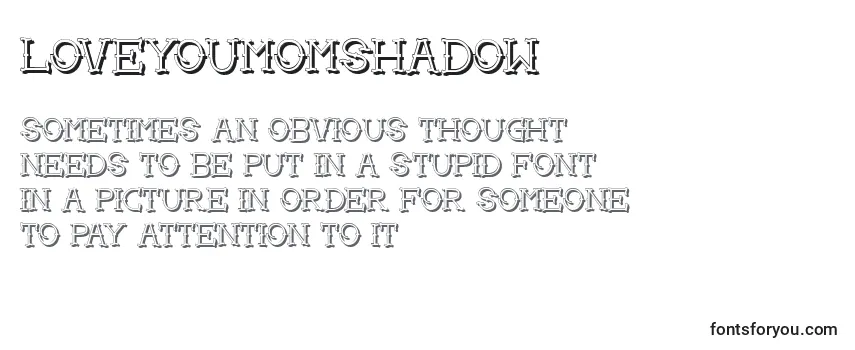 Review of the LoveYouMomShadow Font