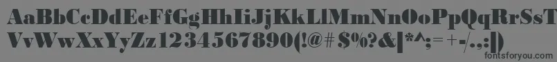 フォントUrwbodonidextbolextnar – 黒い文字の灰色の背景