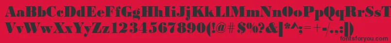 Urwbodonidextbolextnar Font – Black Fonts on Red Background