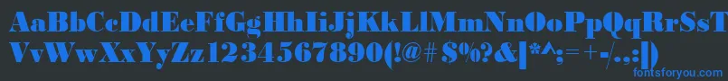Urwbodonidextbolextnar Font – Blue Fonts on Black Background