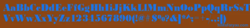Urwbodonidextbolextnar Font – Blue Fonts on Brown Background