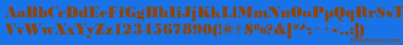 Urwbodonidextbolextnar Font – Brown Fonts on Blue Background