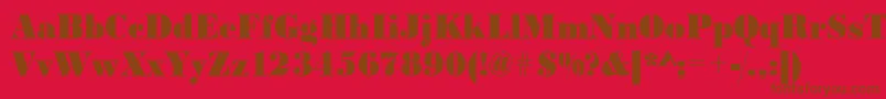 Urwbodonidextbolextnar Font – Brown Fonts on Red Background