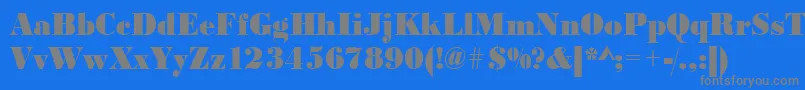 Więcej informacji o czcionce Urwbodonidextbolextnar Czcionka Urwbodonidextbolextnar – szare czcionki na niebieskim tle