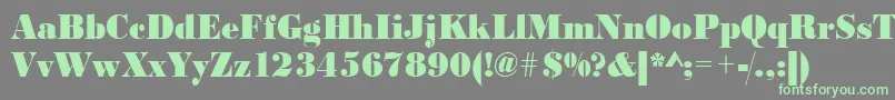 Urwbodonidextbolextnar Font – Green Fonts on Gray Background
