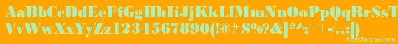 Urwbodonidextbolextnar Font – Green Fonts on Orange Background