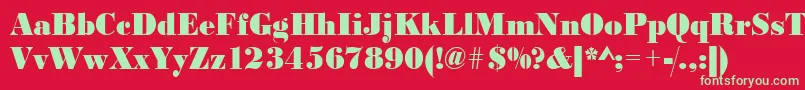 Urwbodonidextbolextnar Font – Green Fonts on Red Background