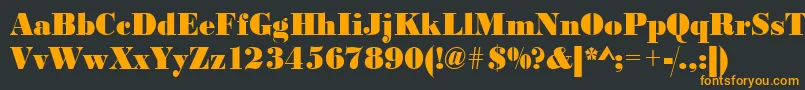 Urwbodonidextbolextnar Font – Orange Fonts on Black Background