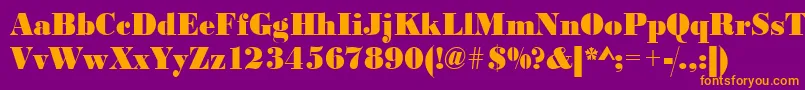 Urwbodonidextbolextnar Font – Orange Fonts on Purple Background