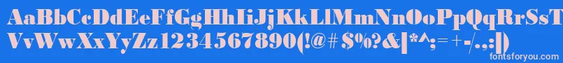 Urwbodonidextbolextnar Font – Pink Fonts on Blue Background