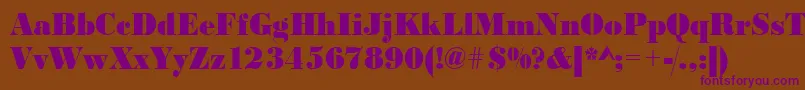 Urwbodonidextbolextnar Font – Purple Fonts on Brown Background