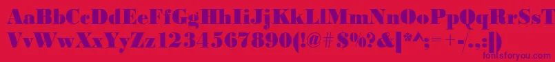 Urwbodonidextbolextnar Font – Purple Fonts on Red Background