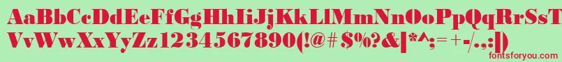 Urwbodonidextbolextnar Font – Red Fonts on Green Background