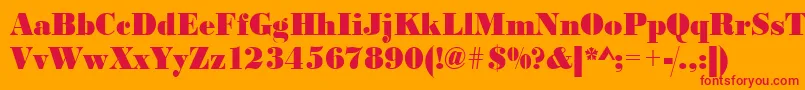 Urwbodonidextbolextnar Font – Red Fonts on Orange Background