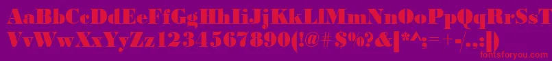 Urwbodonidextbolextnar Font – Red Fonts on Purple Background