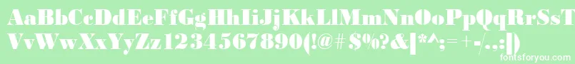 Urwbodonidextbolextnar Font – White Fonts on Green Background