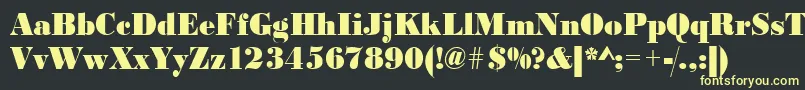 Urwbodonidextbolextnar Font – Yellow Fonts on Black Background