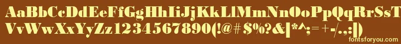 Urwbodonidextbolextnar Font – Yellow Fonts on Brown Background
