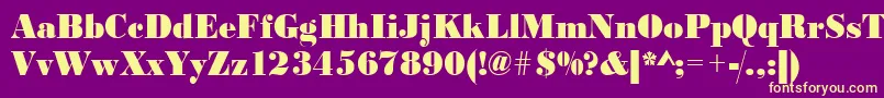 Urwbodonidextbolextnar Font – Yellow Fonts on Purple Background