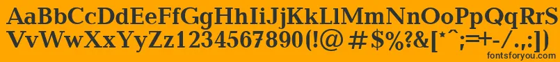 BalticaBold.001.001 Font – Black Fonts on Orange Background