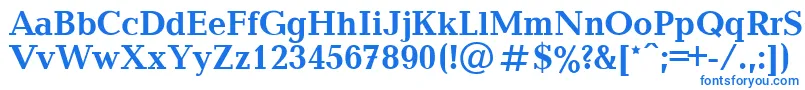 フォントBalticaBold.001.001 – 白い背景に青い文字