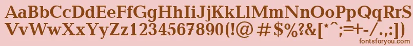 BalticaBold.001.001 Font – Brown Fonts on Pink Background