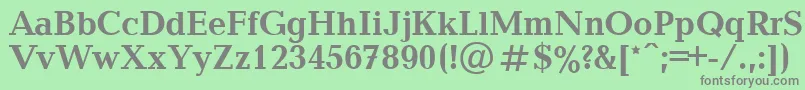 フォントBalticaBold.001.001 – 緑の背景に灰色の文字