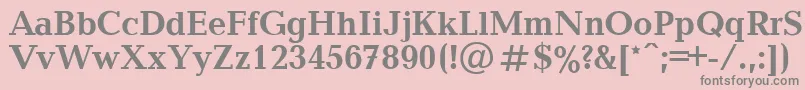 フォントBalticaBold.001.001 – ピンクの背景に灰色の文字