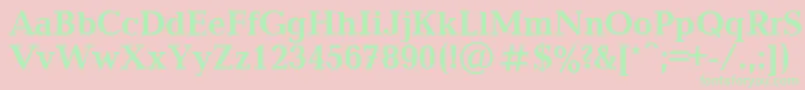 BalticaBold.001.001 Font – Green Fonts on Pink Background