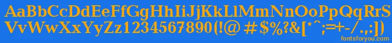 Шрифт BalticaBold.001.001 – оранжевые шрифты на синем фоне