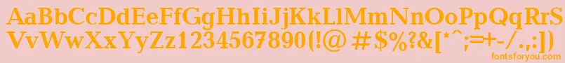 BalticaBold.001.001 Font – Orange Fonts on Pink Background