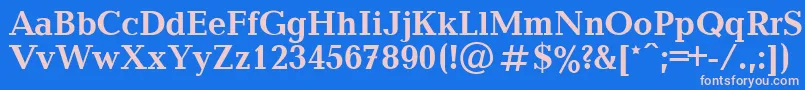 Шрифт BalticaBold.001.001 – розовые шрифты на синем фоне