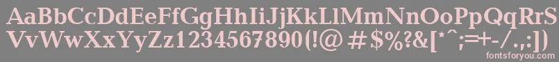 フォントBalticaBold.001.001 – 灰色の背景にピンクのフォント