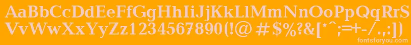 BalticaBold.001.001 Font – Pink Fonts on Orange Background