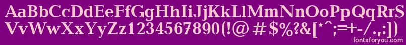 BalticaBold.001.001 Font – Pink Fonts on Purple Background