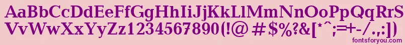 BalticaBold.001.001 Font – Purple Fonts on Pink Background