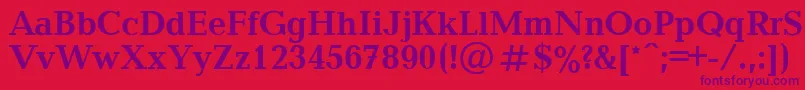 BalticaBold.001.001 Font – Purple Fonts on Red Background