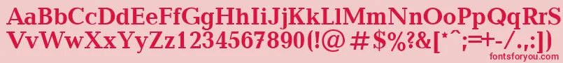 BalticaBold.001.001 Font – Red Fonts on Pink Background