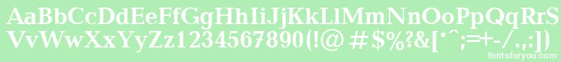 BalticaBold.001.001 Font – White Fonts on Green Background