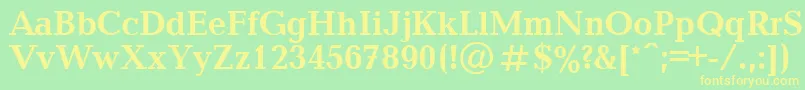 BalticaBold.001.001 Font – Yellow Fonts on Green Background