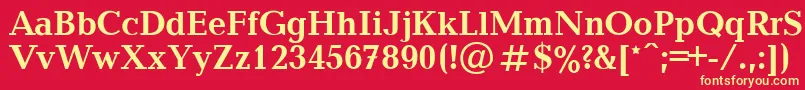 Шрифт BalticaBold.001.001 – жёлтые шрифты на красном фоне