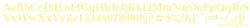 Czcionka BalticaBold.001.001 – żółte czcionki na białym tle