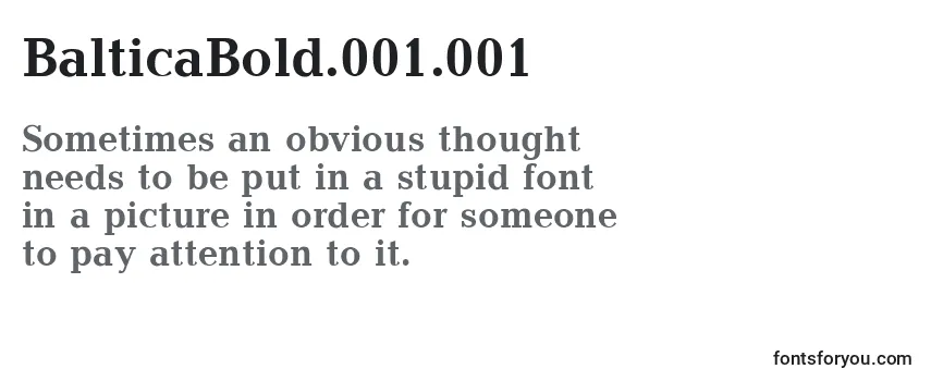 Review of the BalticaBold.001.001 Font