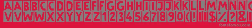 LinotypeSchere Font – Gray Fonts on Red Background
