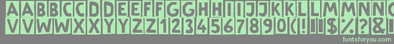LinotypeSchere Font – Green Fonts on Gray Background