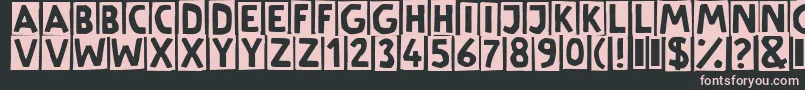 LinotypeSchere Font – Pink Fonts on Black Background