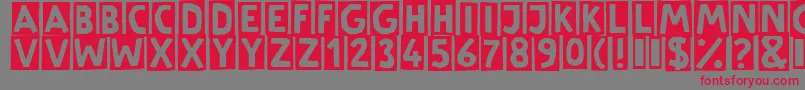 LinotypeSchere Font – Red Fonts on Gray Background