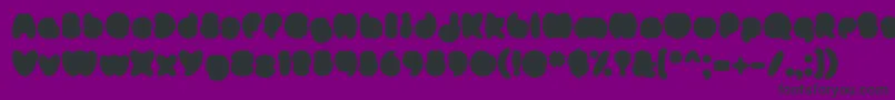 Police MisterLoopyFill – polices noires sur fond violet