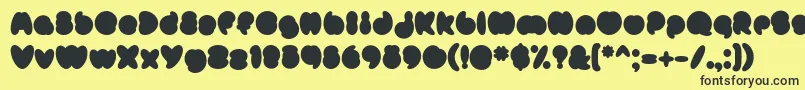 MisterLoopyFill Font – Black Fonts on Yellow Background